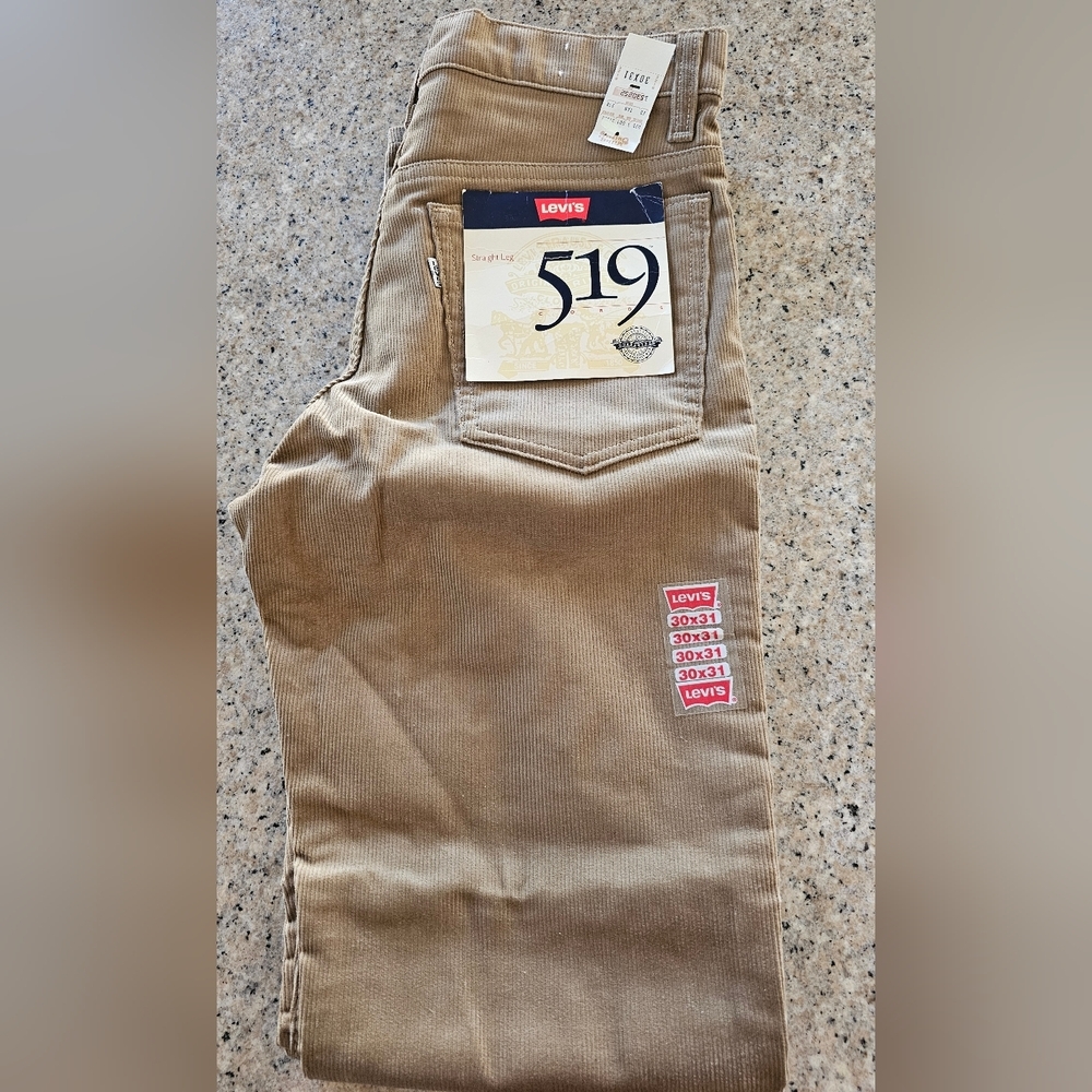 Vintage LEVIS 519 Corduroy Tan Straight Leg Pants 30X31 NWT - Picture 3 of 12
